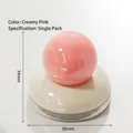 Minimalistischer WC-Deckelheber mit Saugnapf in den Farben Pink und Milchweiß - Kugeldeckelheber / 1 Stück / Cremeweiß und Rosa