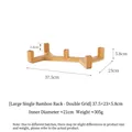 Soporte grande de bambú para cuencos de mascotas, 37,5x23x5,8cm, peso aprox. 305g - Soporte Grande Cuenco Doble