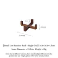 Soporte pequeño de madera de acacia para cuenco de mascotas de rejilla de 16,6 cm - Soporte Individual de Madera de Acacia Pequeño