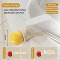 Sanitary toilet lid lifter handle tool with spring-back design in creamy yellow finish - Spherical Lid Opener / 1 Piece / Creamy Yellow