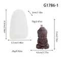 Detailed Buddha shaped silicone mold for DIY candle making including dimensions and weights - Dhyana Mudra Buddha (Style 1 70g)
