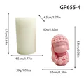 Silicone mold for DIY Little Buddha candle with clear dimensions and weight specifications - Buddha Statue (GP655-4)