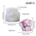 Cute cartoon elephant silicone mold for DIY candle making and fondant cake decorating - Headband Elephant (GL687-2)