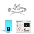 Lab-grown diamond ring in S925 silver with blue gift box and certificate - US Size 5 / Lab-Grown Diamond Ring - 1 Carat (With Certificate)