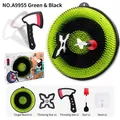 Children's throwing target game set including toy axe star and dart in green and black - Round Target Board (A9955) / 30CM Target + Axe x1 + Dart x1 + Star x1 / Green