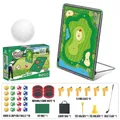 2-in-1 golf chipping target set with sticky balls, mat, and stand for indoor/outdoor play. - 67A Double-sided Golf Target Stand / Set (6 Targets/20 Sticky Balls/6 Axes/1 Club)