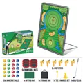 Golf game play set with chipping target stand, clubs, and balls for indoor outdoor fun - 68A Double-sided Golf Target Stand / Set (6 Targets/20 Sticky Balls/6 Axes/1 Club)