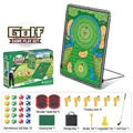 Juego de golf con soporte de diana para chipping, palos y bolas para diversión interior - Soporte para diana de golf de doble cara 68A / Juego (6 dianas/20 pelotas adhesivas/6 hachas/1 palo)