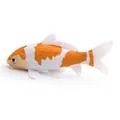 Figurine de modèle de carpe koï réaliste de haute qualité pour la décoration d'aquarium - Poisson Koi Rouge et Blanc (PL127-4157)
