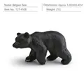 Highly detailed realistic black bear wildlife animal model figurine for kids education - Belgian Little Bear (127-4108) / Black
