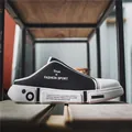Mule platform in tela traspirante bianco e nero per un look casual all'aperto - 35 / Nero