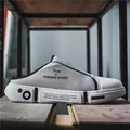 Sneakers sabot casual traspiranti grigie e bianche con zeppa per uomo e donna - 35 / Grigio
