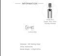 S925 Sterling Silber Moissanit Labret Piercing mit 8mm Internem Gewinde Stecker - Runder Einzelstein-Stil (2mm) / 1.2mm x 8mm (16G) / Weißgold