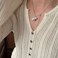 Elegant adjustable silver grape bunch necklace with long tassel sweater chain for women - Silver Gourd Style