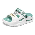 Stylische EVA-Plattform-Strandsandalen für Herren in Weiß und Grün mit weichem Cloud-Gefühl - 36 / Weiß