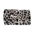 Stirnband aus elastischer Baumwolle mit Leopardenmuster und stilvollem Boho-Knoten-Design - Leopardenprint