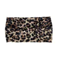 Stilvolles breites elastisches Baumwollstirnband mit Leopardenmuster für Yoga und Sport - Dunkler Leopard
