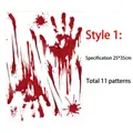 Halloween bloody handprint wall stickers Style 1 sized 25x35cm with 11 pieces decals - Style 1 / 25*35cm
