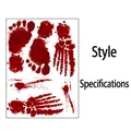 Halloween bloody handprint and footprint wall stickers set for scary haunted house decoration - Style 3 / 25*35cm