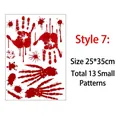 Halloween blood handprint window stickers for holiday party decor - Style 7 / 25*35cm