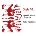 Halloween bloody handprint stickers, 25x35cm sheet, 8 scary window decals - Style 10 / 25*35cm