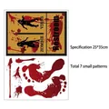 Spooky Halloween bloody restroom sign and footprint wall sticker set, size 25x35cm - Style 11 / 25*35cm