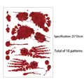 Halloween bloody handprint and footprint wall stickers style 12 size 25x35cm set of 10 - Style 12 / 25*35cm