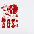 Halloween bloody handprint and SOS wall sticker decal, 25x35cm scary window sticker - Style 14 / 25*35cm