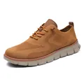 Chaussures décontractées respirantes en flyknit marron avec une semelle légère. - 39 / Jaune