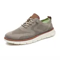 Baskets Brogue décontractées pour hommes en maille beige avec semelle blanche - 39 / Kaki (8810)
