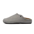 Minimalist gray suede clogs for men with breathable slip-on design for indoor and outdoor - 39 / Gray