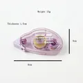 Transparenter lila doppelseitiger Punktkleberroller für Schule und Bastelarbeiten - 0101 Klebeband Englisch 6m*6mm