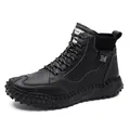 Botas Martin negras para hombre con forro cálido y detalle de cuello de calcetín - 38 / Estilo Sencillo / Negro