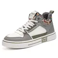 Sneaker invernali da uomo con calda fodera in peluche e dettagli con motivi etnici - 39 / Grigio biancastro