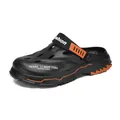 Men's breathable outdoor clogs in black and orange for summer beach use - 38-39 / S1802 Style / Black