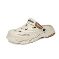 Men's lightweight beige outdoor garden clogs featuring a breathable design and brown strap - 38-39 / S1802 Style / Khaki