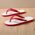 Infradito in gomma antiscivolo da uomo in stile spiaggia rosso e bianco - 35 / Rosso