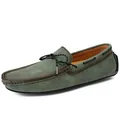 Mocassins en daim vert classique pour hommes pour la conduite et les loisirs décontractés - 38 / Mocassins Classiques (8099) / Vert Militaire