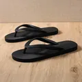 Infradito classiche da uomo nere con suola in gomma antiscivolo per spiaggia e esterno - 35 (Veste piccolo) / Nero
