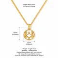 Gemini zodiac shell coin necklace in 18k gold plated titanium steel - Gemini - Gold