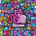 Leuchtende wasserfeste Tiersticker im Neon-Stil für Kinderbelohnung und Dekoration - Tieraufkleber im Neonstil (BP-3259+3257) / 100er Pack