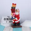 Statuetta di Babbo Natale in resina con regali per decorazione natalizia - Stile Con pacchi regalo (RRW106-E)