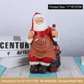 Statuetta di Babbo Natale in resina con schiaccianoci, ideale per decorazioni natalizie domestiche - Stile Babbo Natale artigiano (RRW109-A)