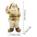 Statuetta di Babbo Natale dorata in resina per decorazioni natalizie da tavolo - Fattorino Babbo Natale (RRW3101-GD) / Oro