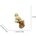 Elegante statuetta di Babbo Natale in resina crema e oro con dimensioni dettagliate - Sacco dei Tesori di Babbo Natale (RRW3103-GD) / Oro