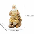 Statuina di Babbo Natale in resina dorata decorazione natalizia con dimensioni - Laboratorio Segreto di Babbo Natale (RRW3105-GD) / Oro