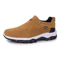 Men's outdoor hiking and casual running shoes featuring a durable suede brown finish - 39 / Yellow