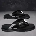 Infradito casual da uomo per esterno nere e grigie con suola antiscivolo per l'estate - 39 / Stile Infradito (L-229) / Grigio nero
