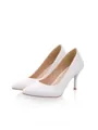 Eleganti décolleté a spillo bianche con design a punta e tacco medio per ogni donna - 34 / Bianco
