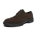 Klassische Herren Brogue-Schuhe aus braunem Wildleder mit Flügelkappe-Detail und Design - 38 / Braun